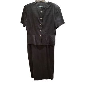 Laura Ashley Hong Kong two piece 100% silk maxi dress and Button and Jacket  14